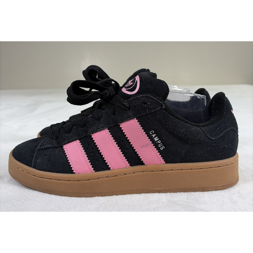 Adidas Campus 00s Womens 8.5 Black Pink Gum Sole Suede Sneakers Casual Charity - Picture 5 of 12